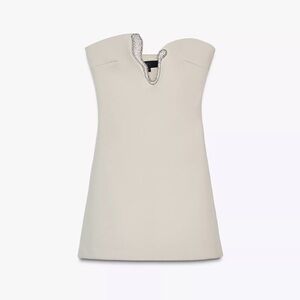 NWT - Zara Dove Grey Strapless Dress